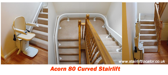 Acorn 80 Curved Stairlift Photos