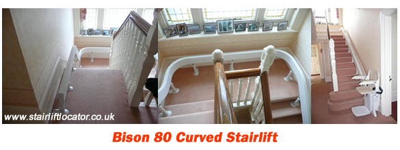 Bison 80 Curved Stairlift Photos