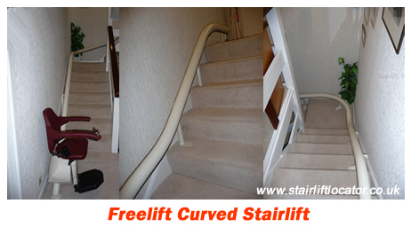 Curved Stairlifts Photos of the Freelift Stairlift